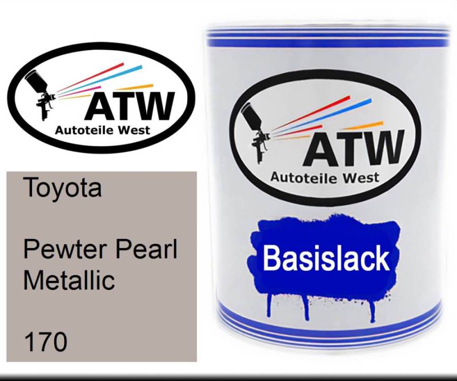 Toyota, Pewter Pearl Metallic, 170: 1L Lackdose, von ATW Autoteile West.